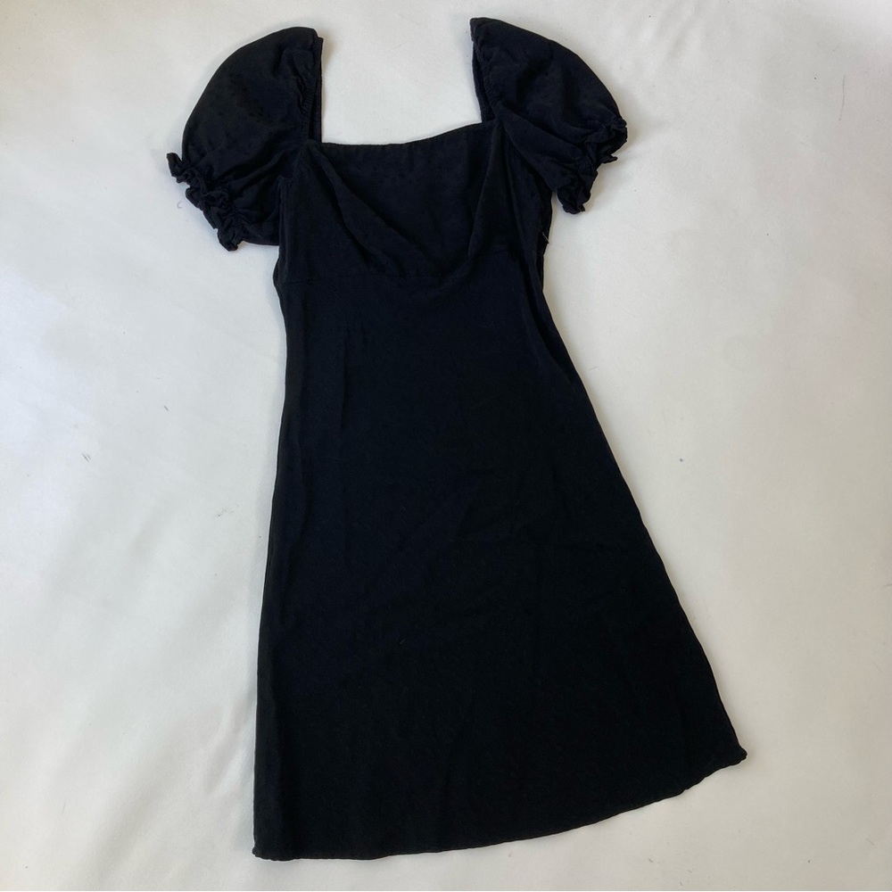 Black Puff Sleeve Mini Dress 🖤